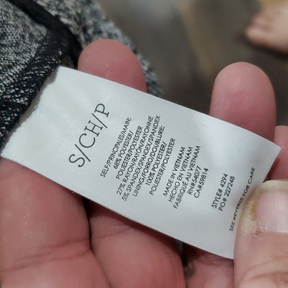 Cabi 2 piece skirt suit set long line blazer herringbone black and white - Picture 10 of 12